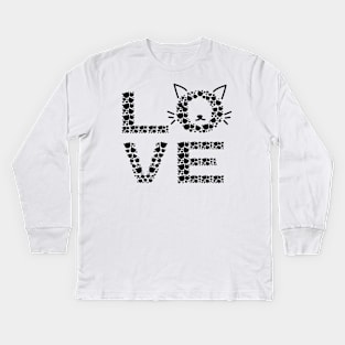 LOVE CAT Kids Long Sleeve T-Shirt